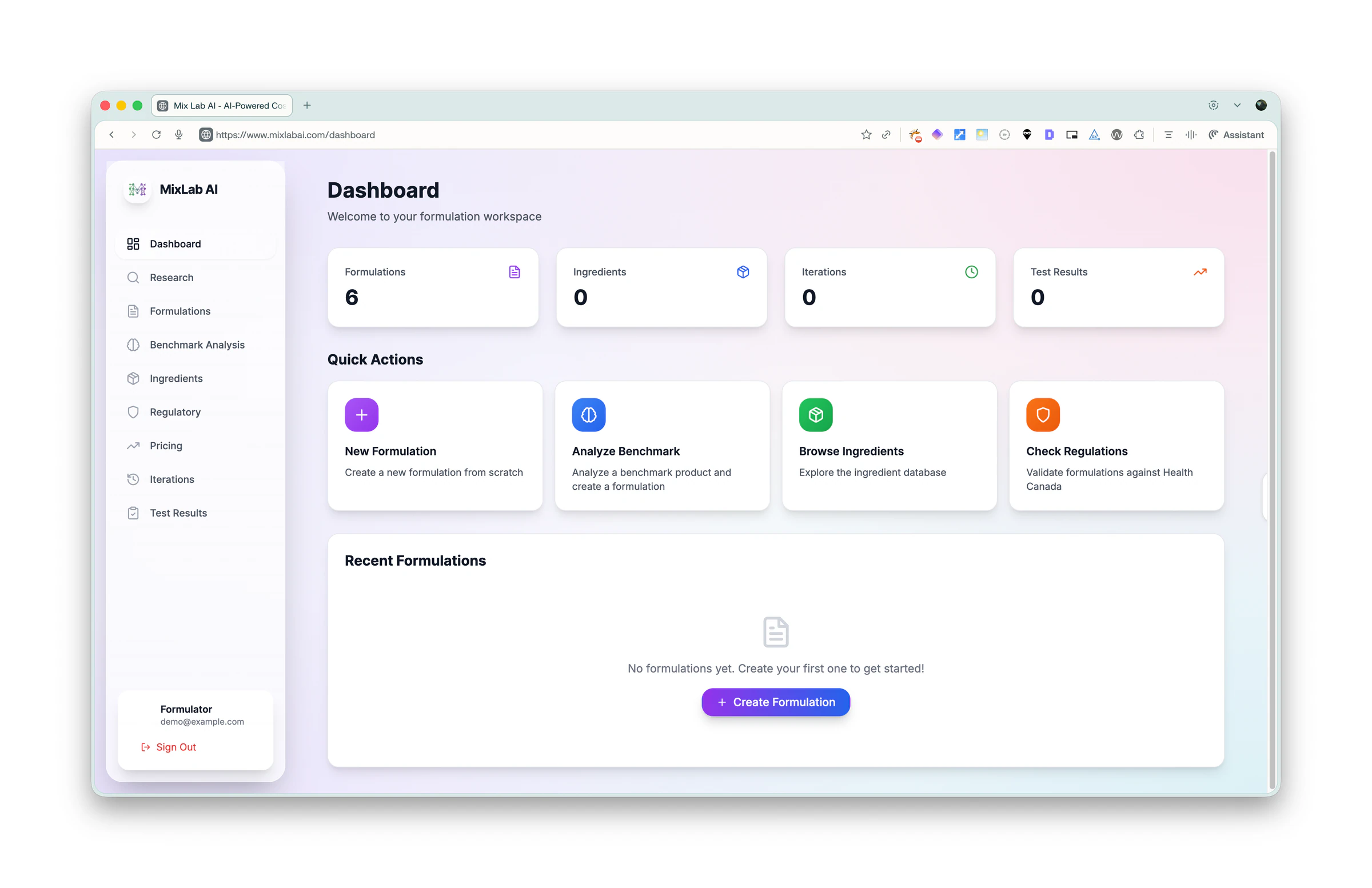 MixLab AI screen