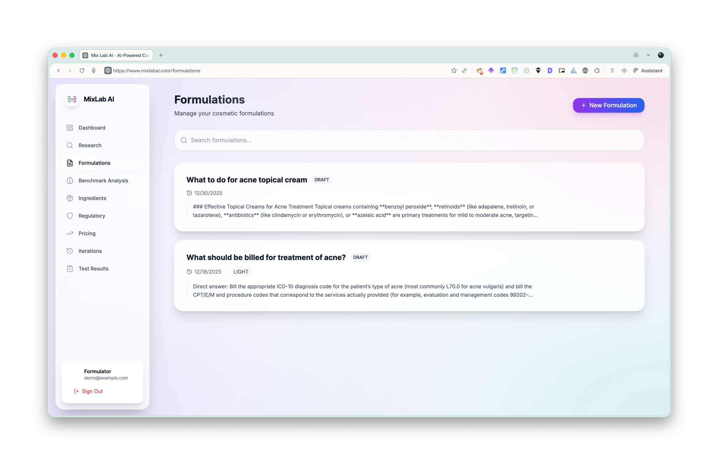 MixLab AI screen