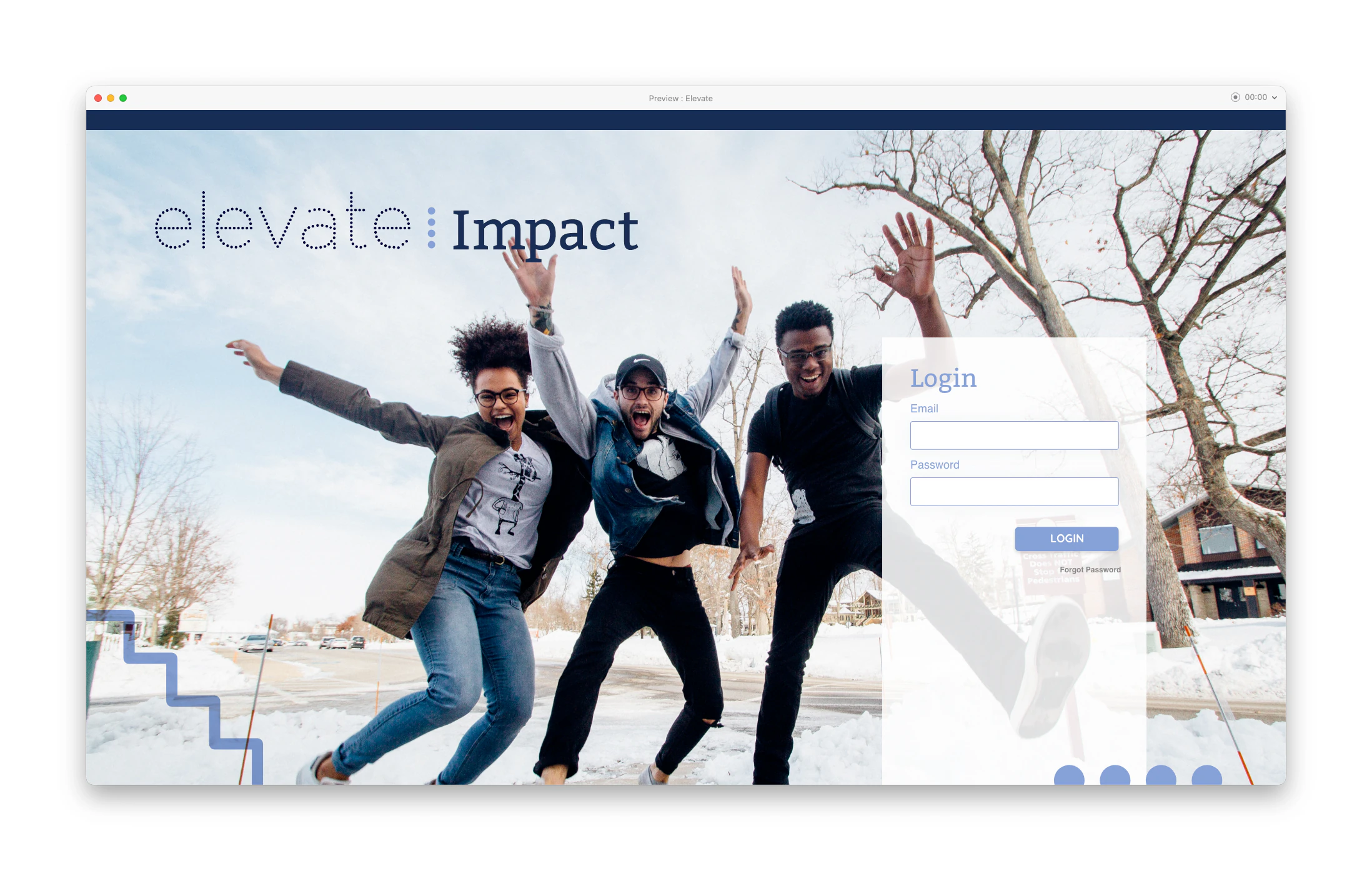 elevate – Login / Report preview