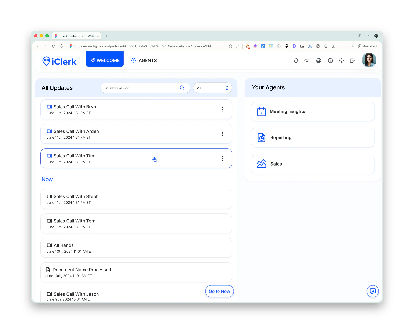 iClerk screen