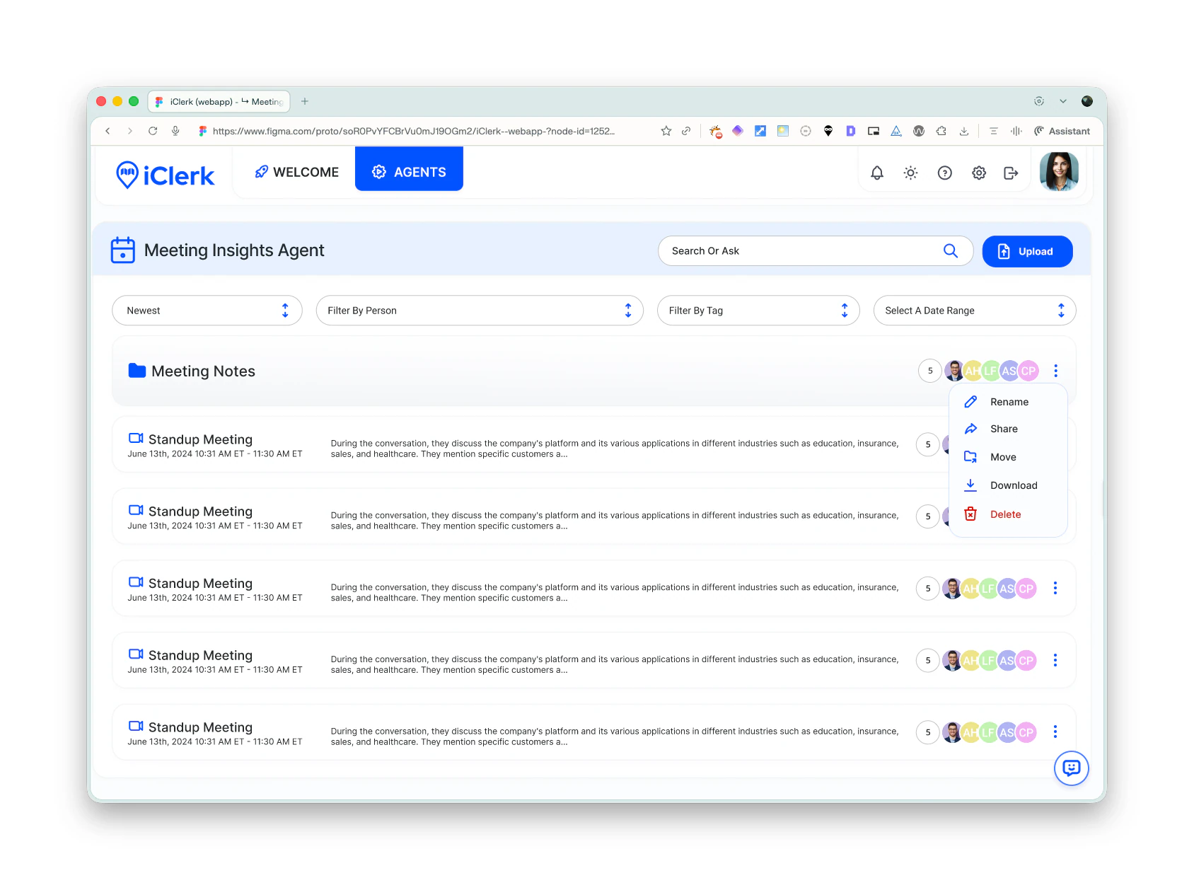iClerk screen