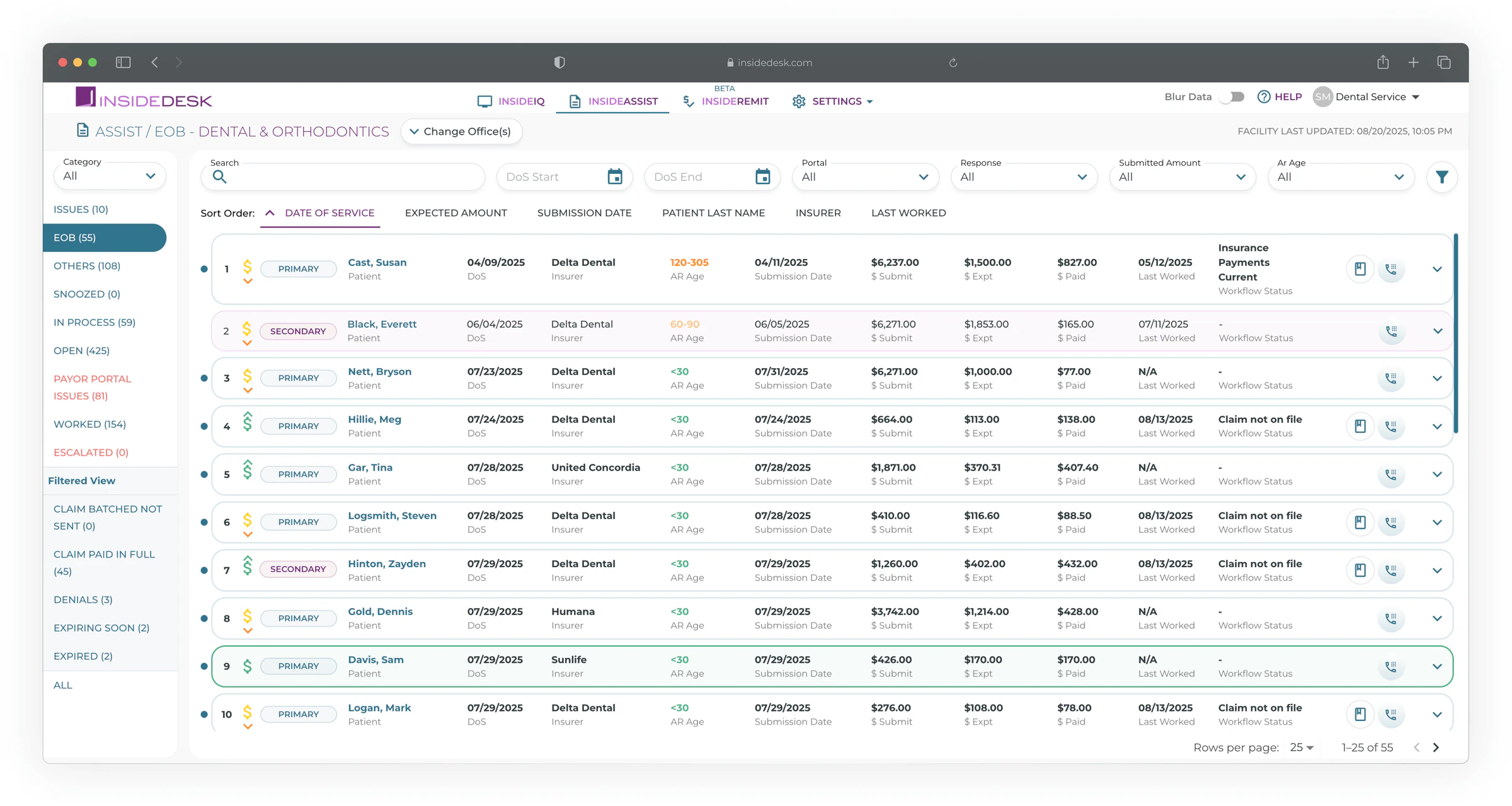 InsideDesk screen