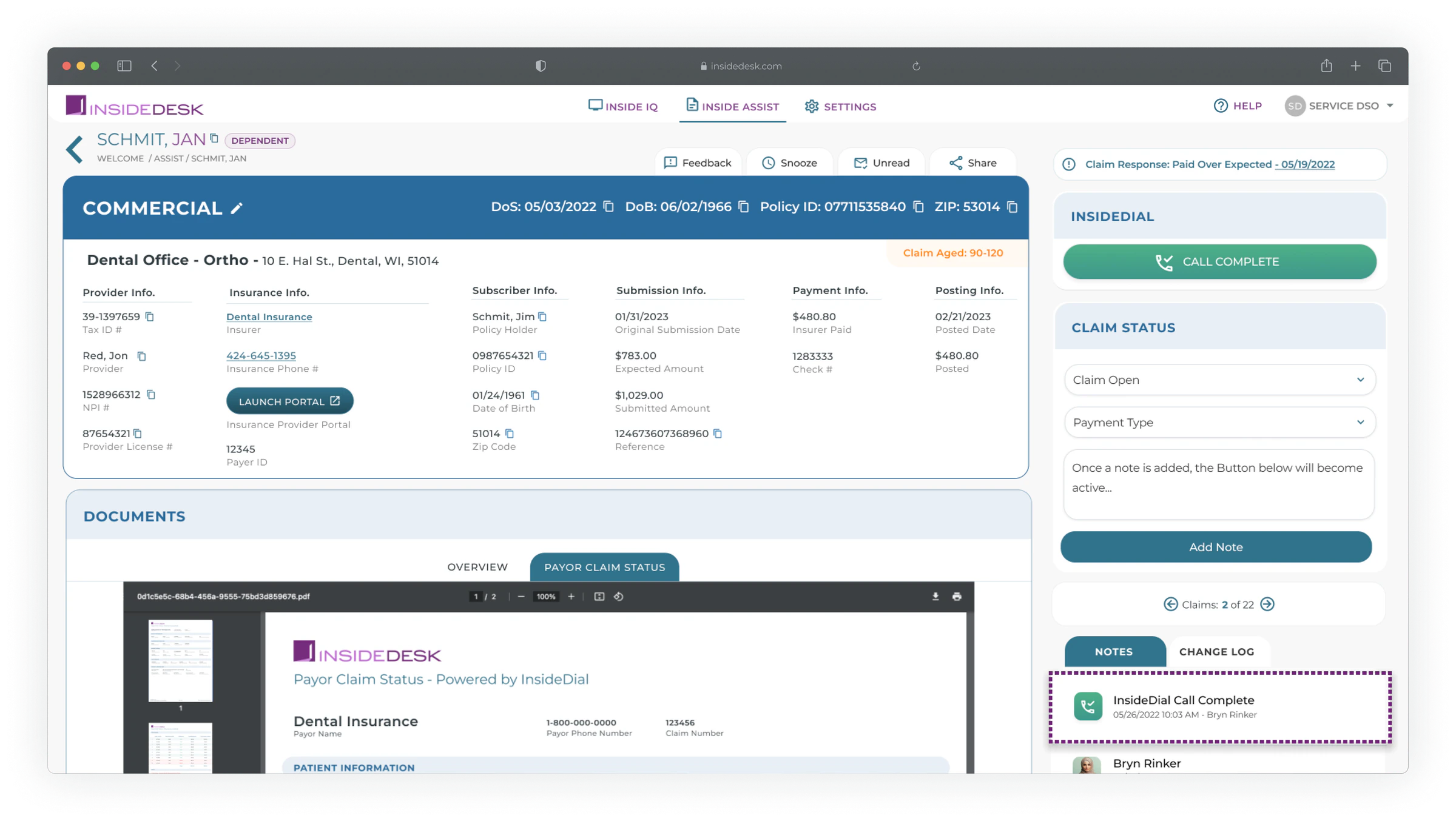 InsideDesk screen