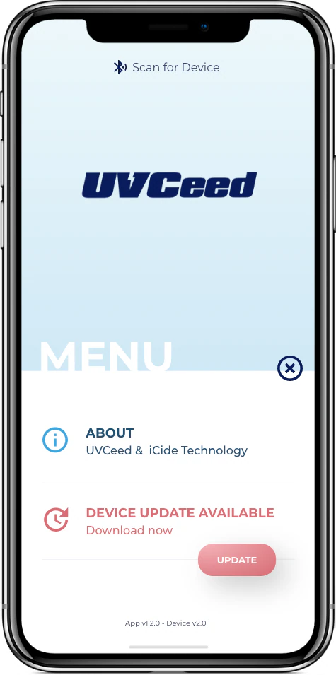 UVCeed Menu